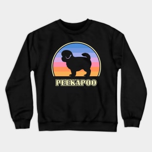 Peekapoo Vintage Sunset Dog Crewneck Sweatshirt